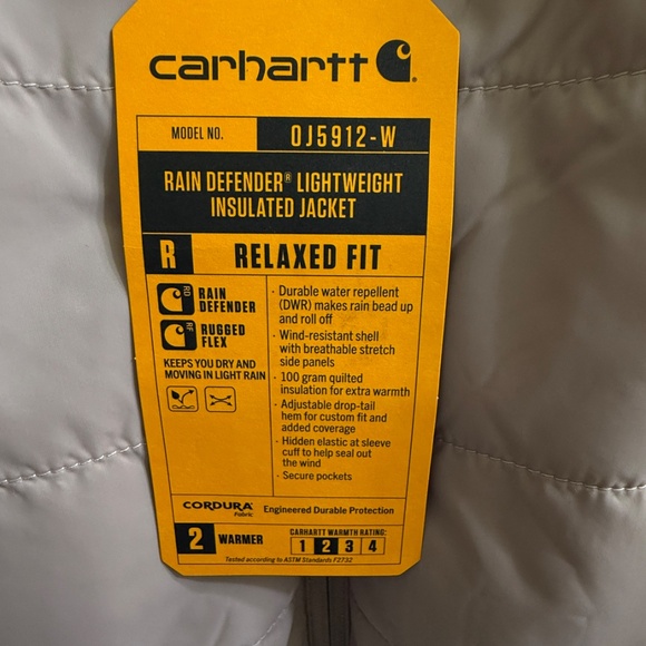 Carhartt Women's Rain Defender Insulated Jacket -Large- NWT - Picture 8 of 11